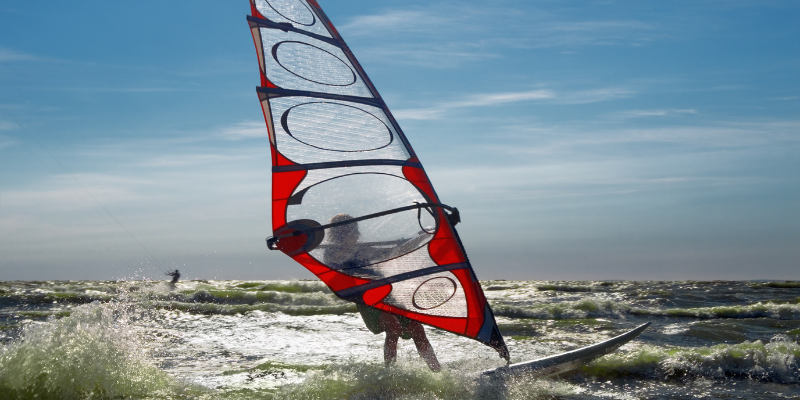 Windsurfing on the Sound