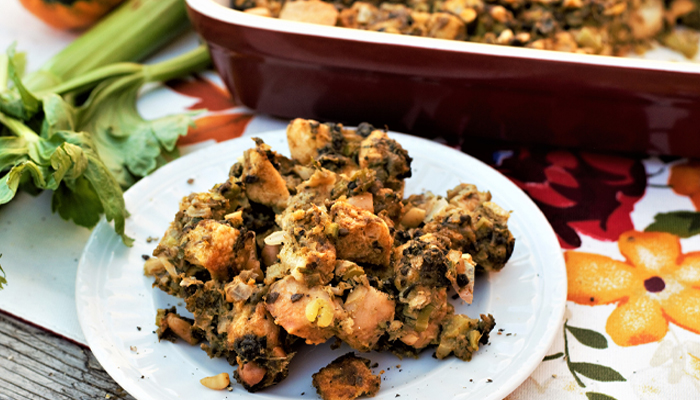 Oyster Stuffing by Kate at Mountain Cravings